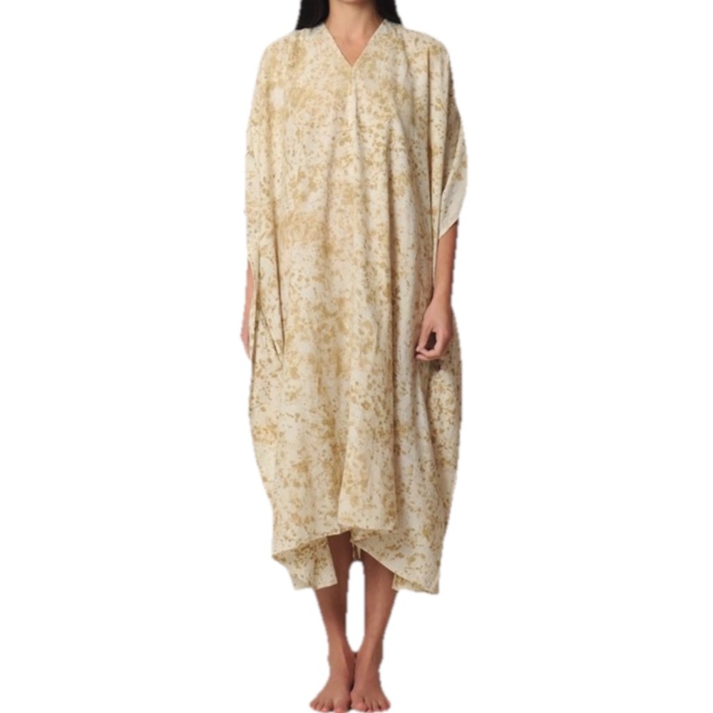 Umber & Ochre Cleo Caftan Botanical Boho Cotton lightweight all seasons OS GUC
